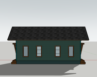 Cabane d'hôtel préfabriquée Quacent de 29 m² avec panneaux SIP, maisonnette à un étage de 4,8 m de haut, suite de jardin en panneaux préfabriqués, kit de maison à panneaux structurels