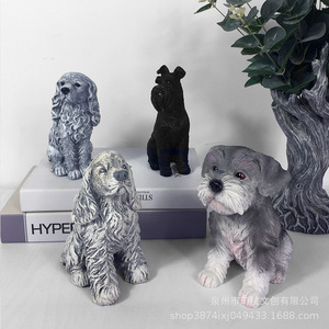 Figura realista de perro de resinas sintéticas, decoración de escritorio para el hogar, regalo unisex - Product Image 5