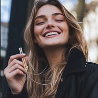 Stylo à vapeur sans tabac en acier inoxydable, tendance, avec chaîne en bambou, aide au sevrage tabagique, collier respiratoire aux herbes