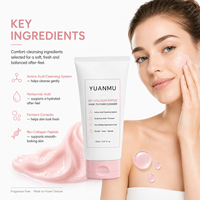 OEM ODM Crème masque nettoyante moussante 2 en 1 affinant les pores, au collagène et niacinamide, hydratante et douce pour le visage, pour peaux sensibles et grasses