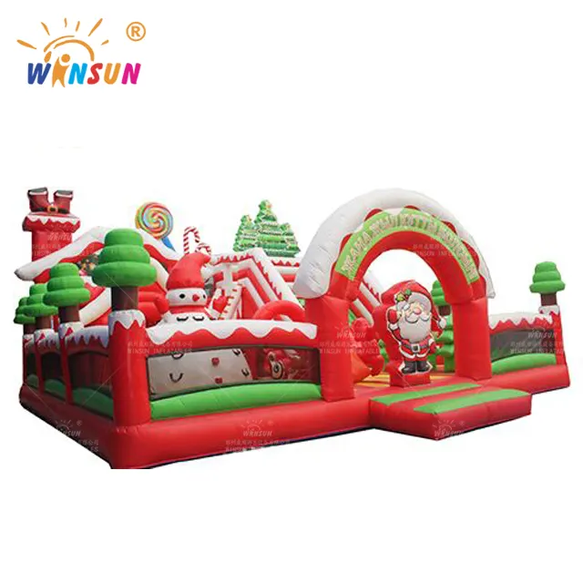 Casa de juguete inflable de PVC para niños, casa de rebote inflable personalizado de fábrica de China, Castillo de Navidad