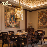Lustre LED sur mesure de grande taille pour mosquée, restaurant, salle à manger, salon, décoration intérieure