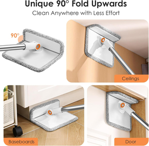 Juego de Cubo y Escurridor 360 con Separación de Agua Limpia y Sucia 2025 al por Mayor, con 2 Cabezales de Mopa de Microfibra, Alta Capacidad y Ligero para Pisos - Product Image 4