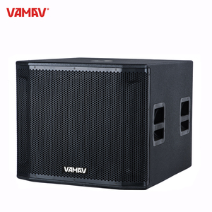 VAMAV Pro Audio VSP18 900W RMS Class D Caisson de basses en bois sablé de 18 pouces avec poignées de transport et entrée auxiliaire - Product Image 1