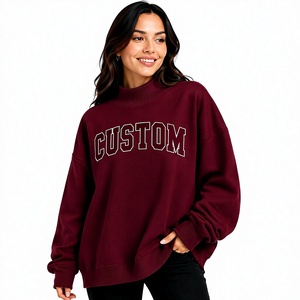 เสื้อสเวตเชิ้ตคอเต่าทรงหลวมสำหรับผู้หญิงไซส์พลัส สีพื้น รุ่นใหม่มาแรง ใส่ได้ทุกฤดู ผลิตจากผ้าฝ้าย 100% สไตล์ลำลอง - Product Image 1