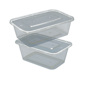 Modern disposable clear plastic 750ml round and clear plastic disposable food packaging bento box/container with lid