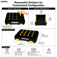 Boîtes à outils d'atelier professionnelles, durables, en PVC laqué, imperméables, rondes, noires, capacité 100 kg, en plastique, avec serrure, pour le rangement d'outils