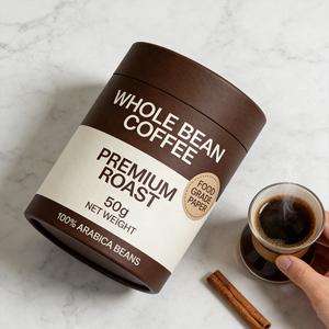 Conteneur cylindrique <span class=keywords><strong>en</strong></span> kraft biodégradable personnalisé pour les grains de <span class=keywords><strong>café</strong></span> fraîchement torréfiés - Product Image 2