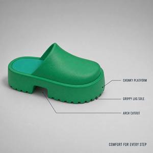 <span class=keywords><strong>Sandales</strong></span> sabots compensées en EVA pour femmes, mules à semelle épaisse, chaussures de jardin imperméables, légères et antidérapantes - Product Image 3