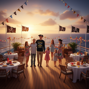 Camiseta de Manga Larga a Juego para Vacaciones Familiares, Camiseta Promocional con Temática de Crucero Pirata para Papá - Product Image 3