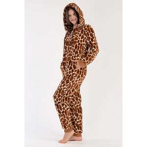 Women's Loose Fit Long-Sleeve Zip-Up Soft Hooded <b>Jumpsuit</b> Cuffed Pockets for Workout <b>Party</b> Fitness Print Pattern Autumn Season - Product Image 3