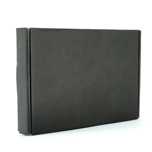 Tùy chỉnh kích thước Logo sóng gửi thư hộp cho bao bì kinh doanh nhỏ giấy các tông Matte Đen vận chuyển gửi thư hộp - Product Image 1