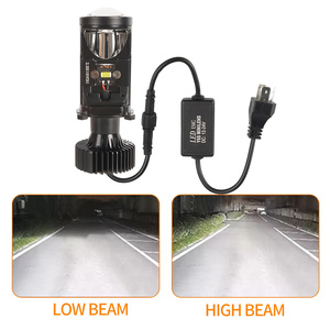 Y6S H4 3 colore Mini Auto LED lente proiettore Super luminoso 8000lm 70W fari LED con obiettivo Bi-LED accessori Auto - Product Image 2