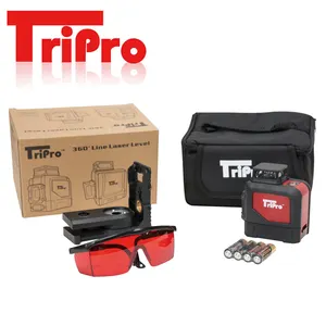 Tripro 3D 1X360 Diri Meratakan Auto Rotary Cross Line Laser Level 360 Opsional untuk Tripod Receiver Detector