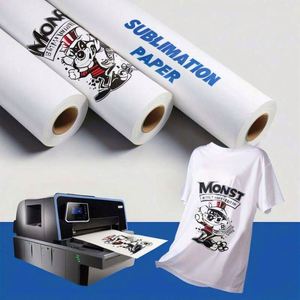 กระดาษทรานเฟอร์ความร้อนสีขาวแบบม้วน ราคาโรงงาน สำหรับพิมพ์เสื้อผ้าฝ้าย - Product Image 2