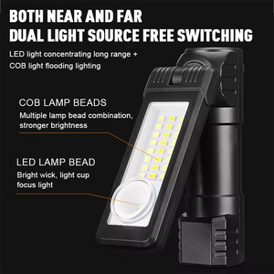 Lampe de travail LED multifonctionnelle à aimant pour réparation automobile, en alliage d'aluminium de qualité, batterie rechargeable - Product Image 4