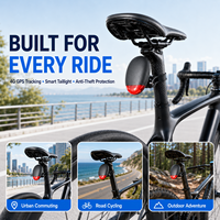 Rastreador GPS Inteligente 4G para Bicicleta de Fábrica, Batería de 1500mAh, Luz Trasera, Rastreo en Tiempo Real para Bicicletas de Carretera y Montaña