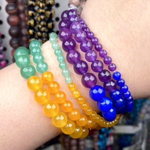 Asvrai <span class=keywords><strong>U</strong></span> Đá Tự Nhiên 7 Chakra Chữa Bệnh Hạt Ngọc Lỏng Spacer Vòng Đối Với Trang Sức Làm <span class=keywords><strong>4</strong></span>-8Mm DIY Vòng Đeo Tay Phụ Kiện - Product Image 3