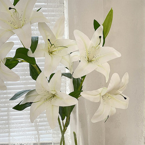 Flor Artificial de Lirio con Aspecto Realista para Decoración del Hogar, Mesa de Sala de Estar y Accesorios de Fotografía de Bodas, Ocasión de Acción de Gracias - Product Image 3