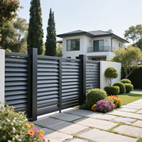 Panneaux de clôture en alliage d'aluminium aux designs modernes, très demandés, étanches, pour jardin, bordures décoratives, treillis, portails, thermolaqués