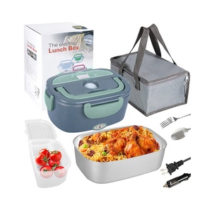 Boîte à <span class=keywords><strong>lunch</strong></span> <span class=keywords><strong>chauffante</strong></span> électrique portable approuvée CE/ETL de 1,5 L avec sac de transport isolé et cuillère à fourchette - Product Image 6