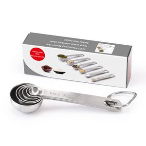 Người bán hàng đầu <span class=keywords><strong>2025</strong></span> bán chạy nhất thiết bị nướng phụ kiện nhà bếp thân thiện với môi đo thìa 6 cái Set hộp màu - Product Image 1