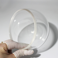 Dôme en verre saphir optique de haute précision personnalisable avec support OEM aux extrémités ouvertes polies