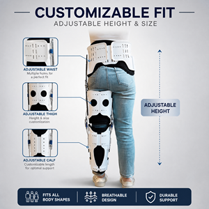 Penyangga Fiksasi Pinggul Pinggang Lutut Kaki Dewasa yang Dapat Disesuaikan, Grosir Pabrik, untuk Rehabilitasi Fraktur Tungkai Bawah - Product Image 2