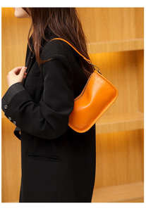 Vegetable Tanned <strong>Leather</strong> Women's Double Shoulders Crossbody Messenger <strong>Italy</strong> Style Small Bag - Product Image 6