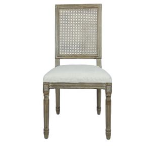 Chaise <span class=keywords><strong>Louis</strong></span> <span class=keywords><strong>Xv</strong></span> <span class=keywords><strong>de</strong></span> salle à manger en bois à dossier carré <span class=keywords><strong>de</strong></span> <span class=keywords><strong>Style</strong></span> Antique Provincial français avec dossier en rotin - Product Image 5