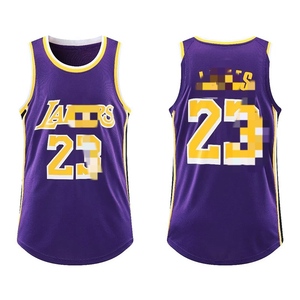 Maillots de basket-ball NBA personnalisés en gros pour hommes - T-shirts et maillots Lakers James, Bulls <span class=keywords><strong>Jordan</strong></span> - Product Image 5