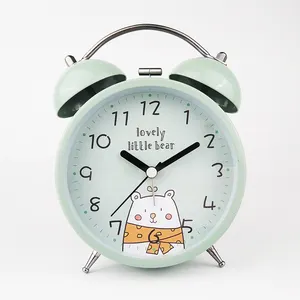 Back to School Item Timepiece for Students Metal Double Bells Loud Wake-up Alarm Clock