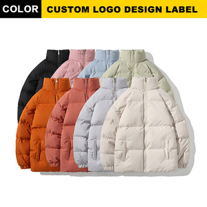 Chaqueta Acolchada de Invierno <span class=keywords><strong>para</strong></span> <span class=keywords><strong>Hombre</strong></span> al por Mayor, Gruesa y Cálida, <span class=keywords><strong>para</strong></span> Exteriores, de Color Sólido y con Logotipo Personalizado - Product Image 3