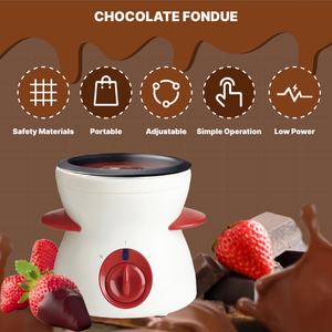 <span class=keywords><strong>Fondue</strong></span> au chocolat électrique de table en acier inoxydable 43D pour usage domestique et hôtelier - Product Image 2