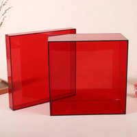 Boîte de rangement et de présentation pour cadeaux WALGLAS en plexiglas acrylique avec couvercle supérieur et inférieur semi-transparent Modèle 112 Fabriqué en Chine