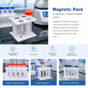 Degao Magnetic Separation Rack for 1.5/2ml Centrifuge Tubes 2-10 Holes Magnetic Bead Separator for DNA RNA Extraction - Product Image 2