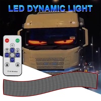 Lumière LED RGB pour voiture, camion et poids lourd, avec écran souple intelligent à commande à distance PEL, affichage dynamique clignotant, effet œil de démon.