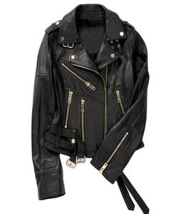 カスタムハイストリート女性用シープスキンバイカージャケットOEMジッパー開閉式本革バイクジャケット（レディース） - Product Image 2
