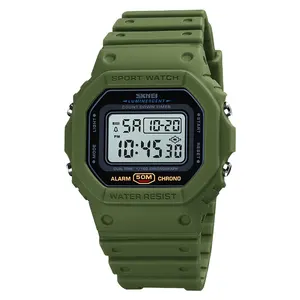 Reloj Skmei Skmei Skmei 1628 yeni izle 50m su geçirmez erkekler için spor saat toptan Led işık silikon dijital kol saati erkekler