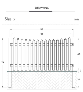 Clôture de jardin extérieure Fentech en PVC écologique, 1,2 m de haut, design droit à piquets blancs, vente en gros - Product Image 3