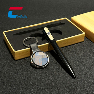 Cadeau d'affaires promotionnel époxy porte-clés personnalisé NFC stylo à bille cadeau stylo ensemble avec boîte - Product Image 1