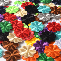 Lot de 100 pièces de patchs de fleurs de différentes couleurs, 1.7 en DIA, patchs de broderie pour bricolage, vêtements, décoration, sac, décoration
