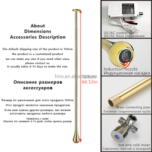 Vòi lavabo cảm ứng thông minh hiện đại bằng đồng thau, nước nóng lạnh, điều khiển cảm ứng, vòi rửa mặt gắn trần phòng tắm - Product Image 4