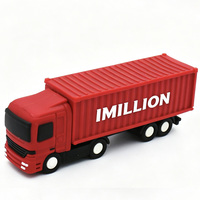 Clé USB personnalisée en forme de camion 3D, clé USB en PVC en forme de camion, cadeau promotionnel avec logo