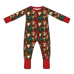 RTS Bebek Bambu Kıyafetleri %95 Bambu %5 Spandeks Bebek Pijama Tulumları Yürümeye Başlayan Çocuklar İçin Fermuarlı Tulumlar Bambu Fermuarlı - Product Image 6