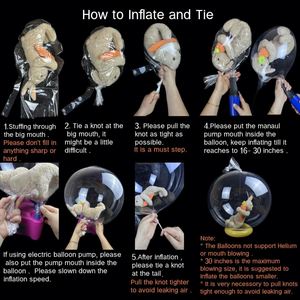 بالونات بوبو 30 بوصة شفافة قابلة للحشو، بالونات عملاقة شفافة بفتحة واسعة لحفلات أعياد الميلاد وعيد الفصح - Product Image 3