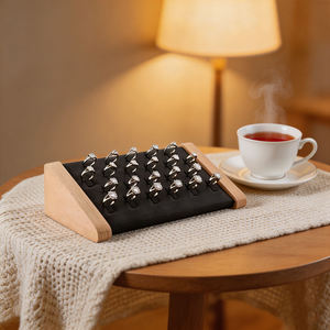 Solid Wood Leather <b>Ring</b> Jewelry Display Storage Trays for Earring Pendent Showcase Stand Holder - Product Image 2
