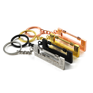 Porte-clés arabe en métal avec Logo personnalisé, doré, argent, cuivre, noir, coran gravé, pour cadeau, vente en gros, bon marché - Product Image 2