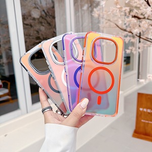 Funda Transparente Magnética con Cambio de Color Degradado para <span class=keywords><strong>Redmi</strong></span> <span class=keywords><strong>Note</strong></span> 15 Pro+ 5G 13 14 Pro 4G, Carga Inalámbrica, Resistente a Golpes - Product Image 1