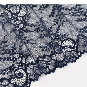 L1865 Nylon Spandex Jacquard Tela <span class=keywords><strong>de</strong></span> encaje elástico Negro Blanco Ajuste elástico Vestido <span class=keywords><strong>DE</strong></span> NOVIA <span class=keywords><strong>DE</strong></span> MODA Stock con encaje - Product Image 6